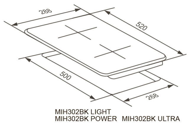 Электрическая варочная панель Meferi MIH302BK POWER Электрическая варочная панель Meferi MIH302BK POWER