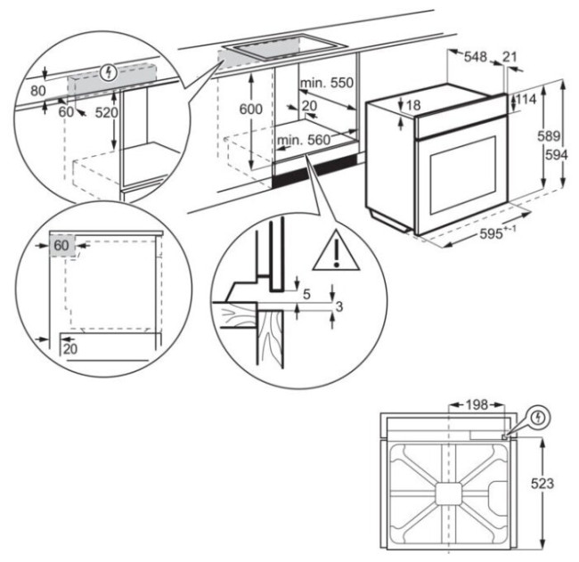 Электрический духовой шкаф Electrolux OED3H50V