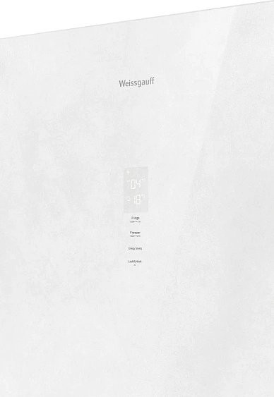 Холодильник WEISSGAUFF WRK 195 D Full NoFrost White Rock Glass