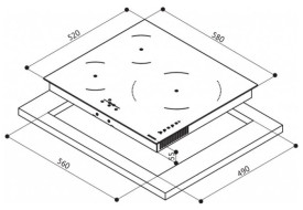 Индукционная варочная панель Faber FCH 63 GR Индукционная варочная панель Faber FCH 63 GR