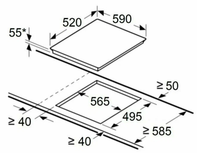 Встраиваемая индукционная варочная панель Maunfeld CVI594SF2MDGR Lux