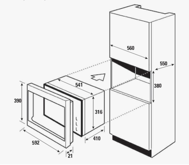 Микроволновая печь встраиваемая Brandt ME1040X