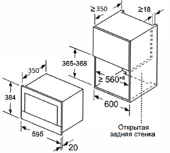 Встраиваемая микроволновая печь СВЧ Meferi MMO6025BK MATT ULTRA Встраиваемая микроволновая печь СВЧ Meferi MMO6025BK MATT ULTRA