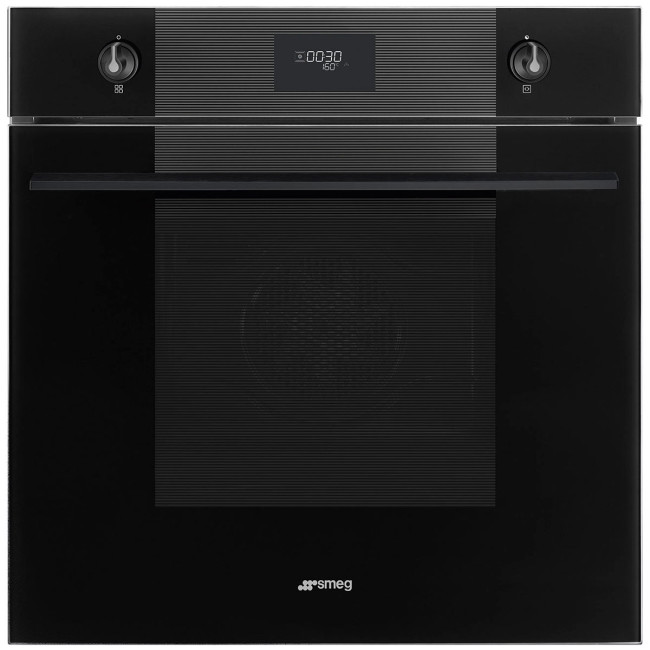 Электрический духовой шкаф Smeg SFP61TB3FR с пиролизом, 60 см, 10 функций, черное стекло Электрический духовой шкаф Smeg SFP61TB3FR с пиролизом, 60 см, 10 функций, черное стекло