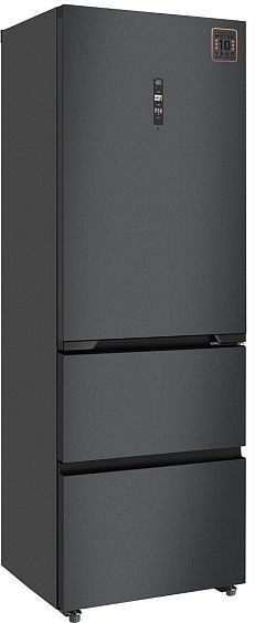 Холодильник WEISSGAUFF WFD 450 Total NoFrost Inverter Dark Grey Built-in