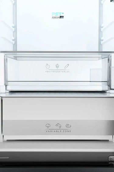 Холодильник WEISSGAUFF WFD 450 Total NoFrost Inverter Dark Grey Built-in