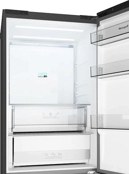 Холодильник WEISSGAUFF WFD 450 Total NoFrost Inverter Dark Grey Built-in