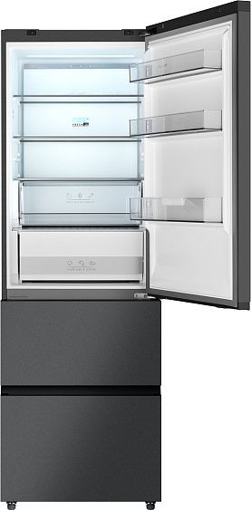 Холодильник WEISSGAUFF WFD 450 Total NoFrost Inverter Dark Grey Built-in