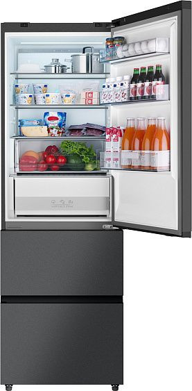 Холодильник WEISSGAUFF WFD 450 Total NoFrost Inverter Dark Grey Built-in
