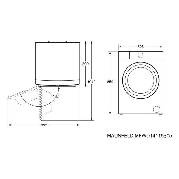 Стиральная машина с сушкой Maunfeld MFWD14116WH05