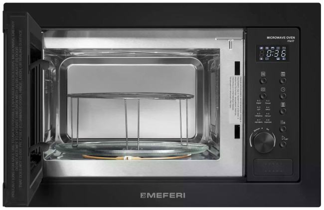 Встраиваемая микроволновая печь СВЧ Meferi MMO6025BK POWER