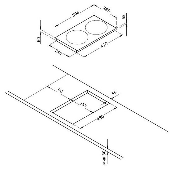 Варочная панель Korting HI 32003 B