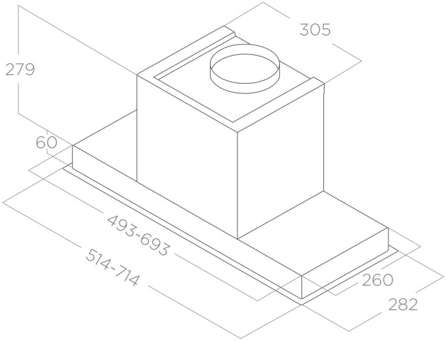 Вытяжка Elica HIDDEN 2.0 BL MAT/A/52