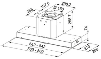 Встраиваемая вытяжка FRANKE FMY 908 BI WH Встраиваемая вытяжка FRANKE FMY 908 BI WH