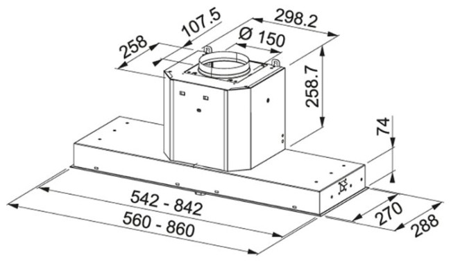 Встраиваемая вытяжка FRANKE FMY 908 BI WH