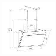 Каминная вытяжка LEX Glass 600 Black Каминная вытяжка LEX Glass 600 Black