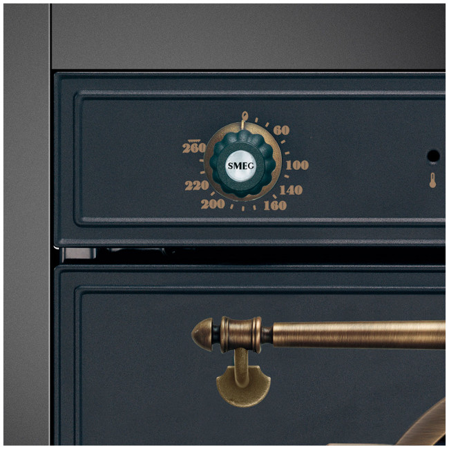 Электрический духовой шкаф Smeg SFP67C1TAO (цвет антрацит, фурнитура латунная) Электрический духовой шкаф Smeg SFP67C1TAO (цвет антрацит, фурнитура латунная)