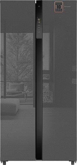 Холодильник WEISSGAUFF WSBS 500 Inverter NoFrost Bru Steel Glass Холодильник WEISSGAUFF WSBS 500 Inverter NoFrost Bru Steel Glass
