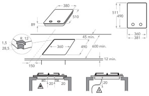 Газовая варочная панель KitchenAid KHDD2 38510 Газовая варочная панель KitchenAid KHDD2 38510