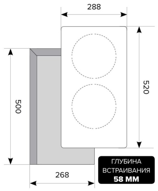 Варочная панель LEX EVI 320 BL