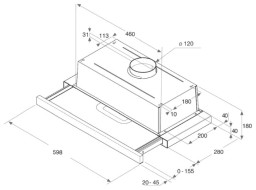 Встраиваемая вытяжка Ariston HAH 65 F LB X