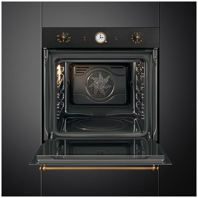 Электрический духовой шкаф Smeg SFP68C1TAO (цвет антрацит, фурнитура латунная) Электрический духовой шкаф Smeg SFP68C1TAO (цвет антрацит, фурнитура латунная)