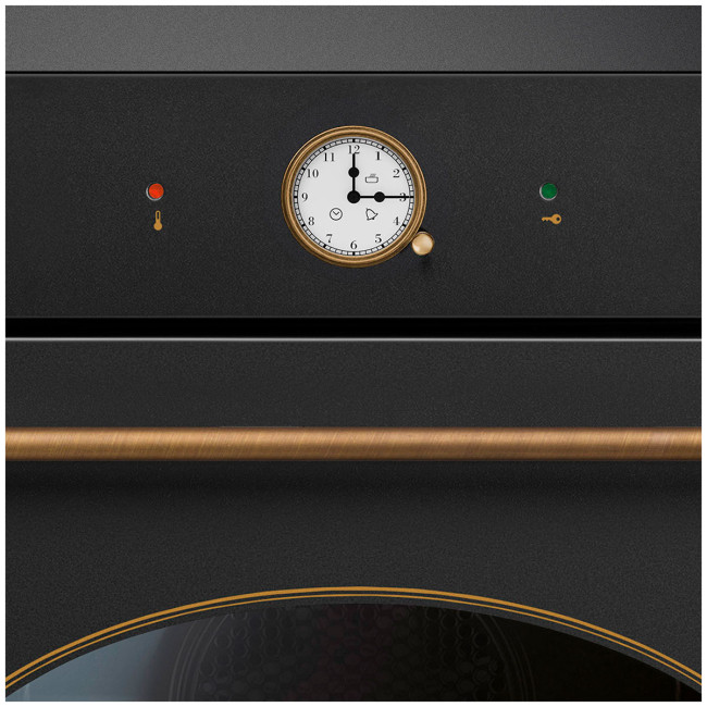 Электрический духовой шкаф Smeg SFP68C1TAO (цвет антрацит, фурнитура латунная) Электрический духовой шкаф Smeg SFP68C1TAO (цвет антрацит, фурнитура латунная)