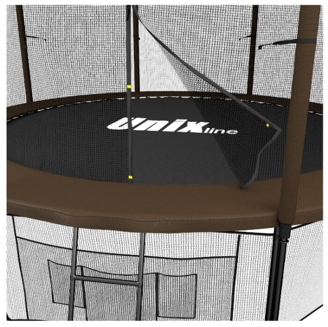 Каркасный батут Unix Line 10 ft inside black/brown