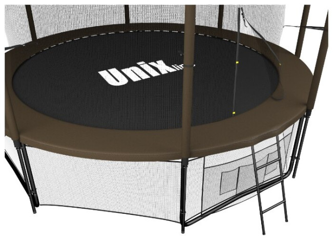 Каркасный батут Unix Line 10 ft inside black/brown