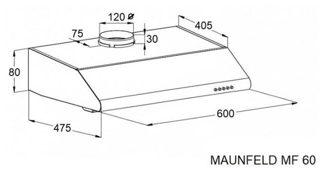 Вытяжка Maunfeld MF 60 черный Вытяжка Maunfeld MF 60 черный