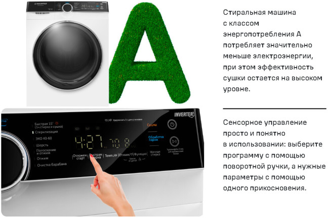 Стиральная машина с сушкой Maunfeld MFWM1486WH06 Стиральная машина с сушкой Maunfeld MFWM1486WH06