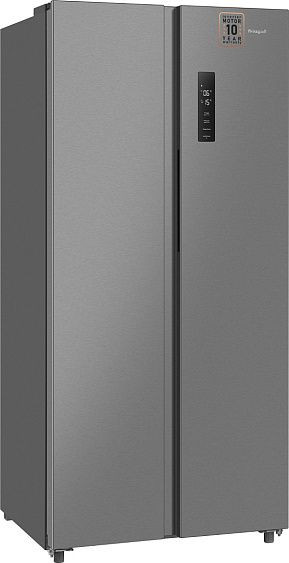 Холодильник WEISSGAUFF WSBS 500 Inverter NoFrost Inox Холодильник WEISSGAUFF WSBS 500 Inverter NoFrost Inox