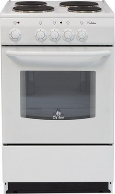 Электроплита De luxe 5004.12 э (без щитка и крышки) белый