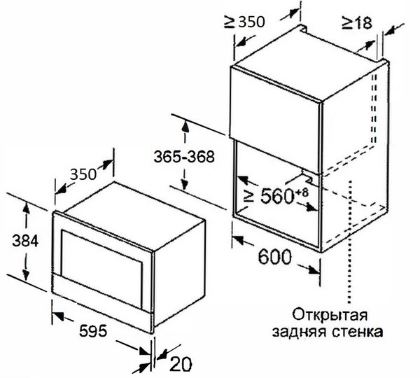 Встраиваемая микроволновая печь СВЧ Meferi MMO6025IX POWER
