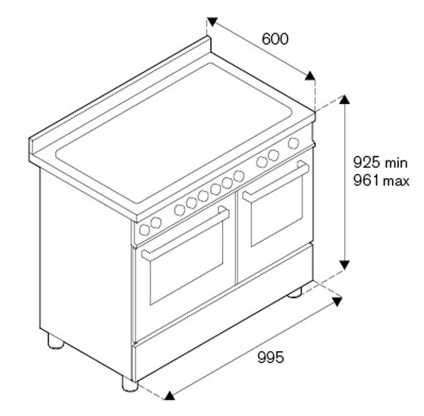 Комбинированная плита Bertazzoni PRO 106 L 2 EXT