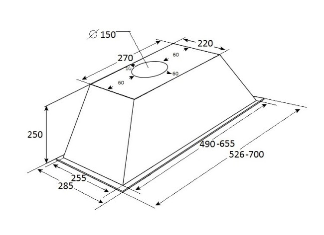 Встраиваемая вытяжка Kuppersberg Inlinea 52 X 4HPB Встраиваемая вытяжка Kuppersberg Inlinea 52 X 4HPB