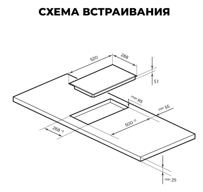 Электрическая варочная панель LEX EVH 321A BL
