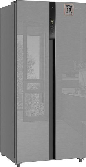 Холодильник WEISSGAUFF WSBS 500 Inverter NoFrost Inox Glass