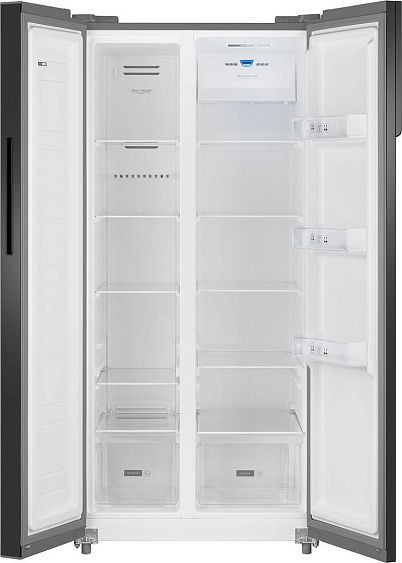 Холодильник WEISSGAUFF WSBS 500 Inverter NoFrost Inox Glass