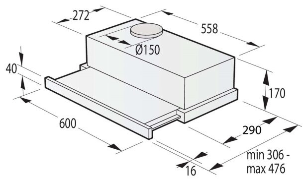 Встраиваемая вытяжка Gorenje TH62E4BG Встраиваемая вытяжка Gorenje TH62E4BG