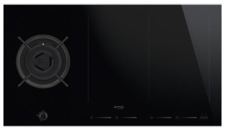 Комбинированная варочная панель smeg PM6912WLDX Комбинированная варочная панель smeg PM6912WLDX