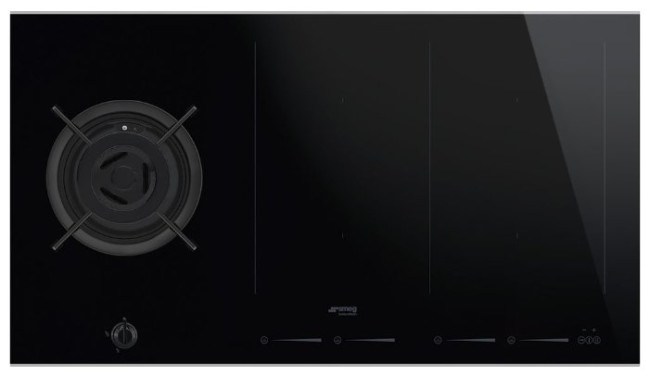 Комбинированная варочная панель smeg PM6912WLDX