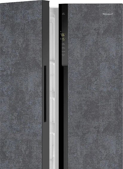 Холодильник WEISSGAUFF WSBS 500 Inverter NoFrost Rock Glass Холодильник WEISSGAUFF WSBS 500 Inverter NoFrost Rock Glass