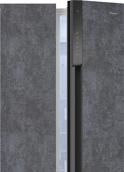 Холодильник WEISSGAUFF WSBS 500 Inverter NoFrost Rock Glass Холодильник WEISSGAUFF WSBS 500 Inverter NoFrost Rock Glass
