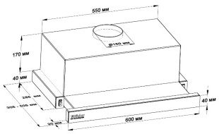 Встраиваемая вытяжка Backer TH-60L-2F100-WG Встраиваемая вытяжка Backer TH-60L-2F100-WG