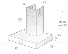 Каминная вытяжка Gorenje Simplicity DT 6 SY2B Каминная вытяжка Gorenje Simplicity DT 6 SY2B