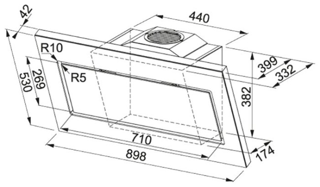 Каминная вытяжка FRANKE FMYPL 906 WH Каминная вытяжка FRANKE FMYPL 906 WH