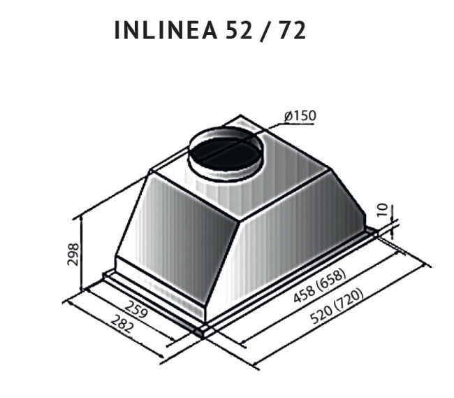 Встраиваемая вытяжка Kuppersberg Inlinea 72 White