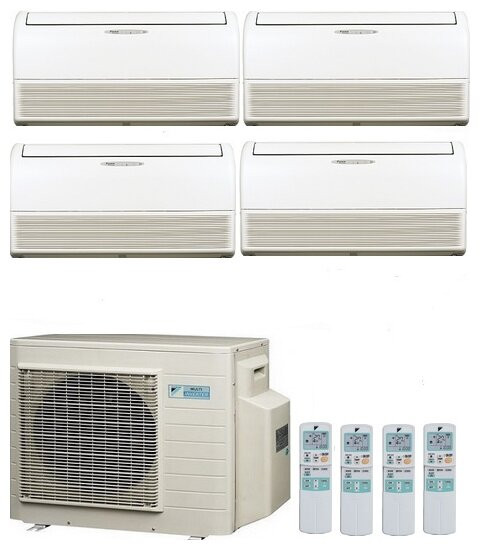 Напольно-потолочный кондиционер Daikin FHA35A9 x 3 + FHA50A9 / 4MXS80E