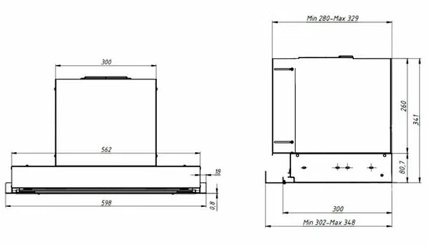 Встраиваемая вытяжка Franke T-FORM BK 60 (305.0706.455)